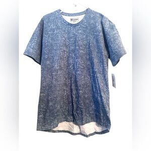 Lularoe Patrick Blue Crinkle Texture T-Shirt NWT